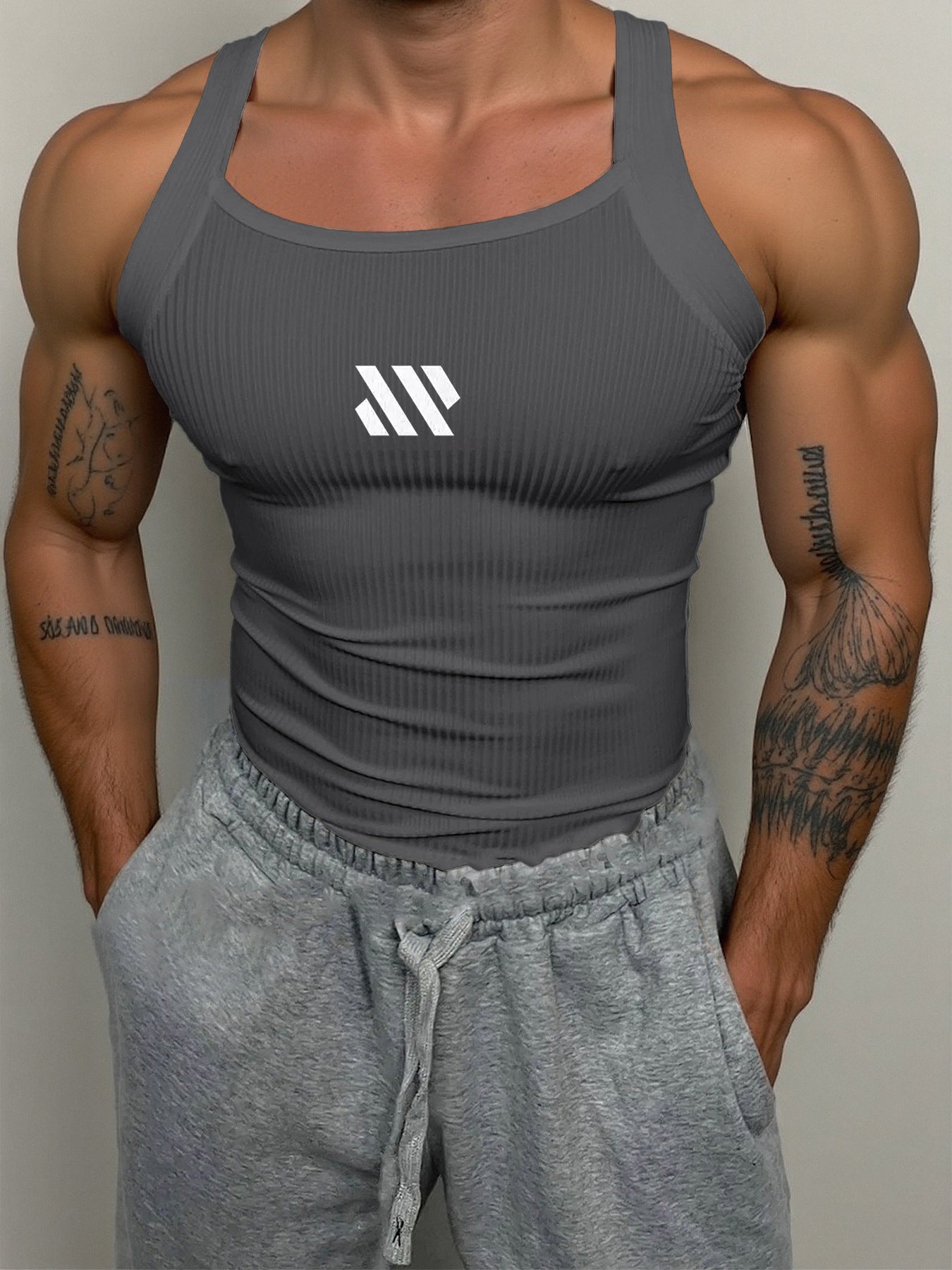 Débardeur Côtelé Homme – Fitness & Training