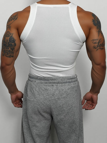 Débardeur Côtelé Homme – Fitness & Training