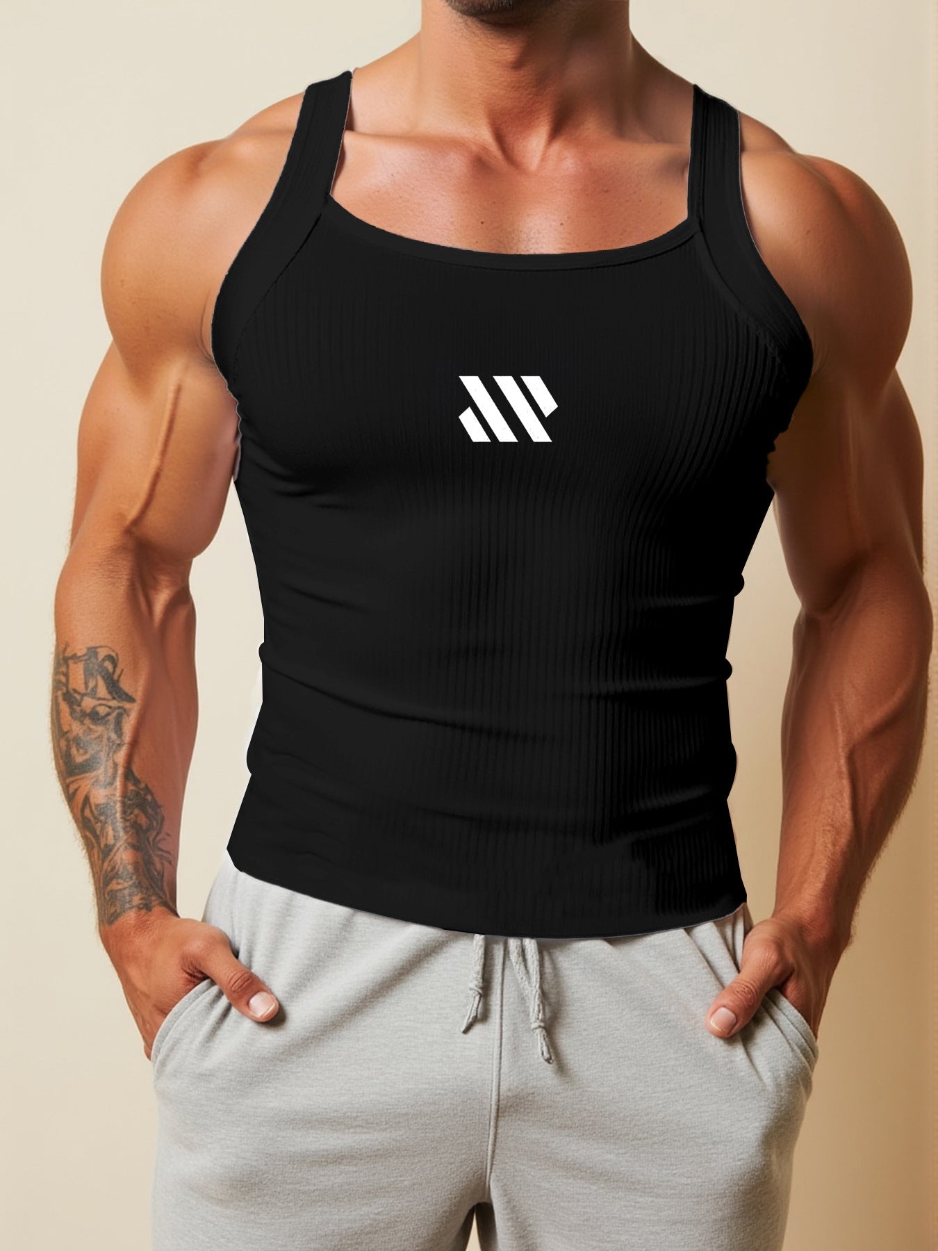 Débardeur Côtelé Homme – Fitness & Training