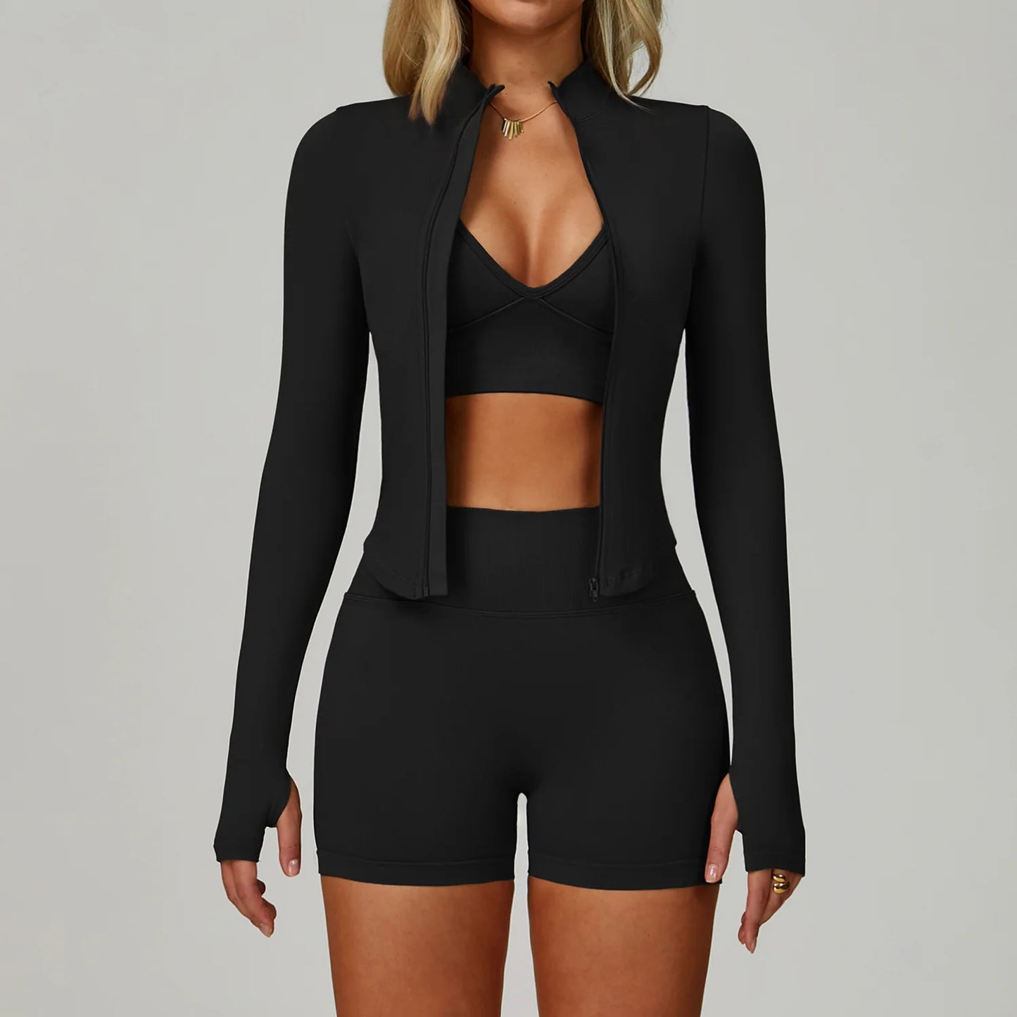 Ensemble Yoga Sans Couture Femme 2/3 Pièces - Legging, Brassière & Top