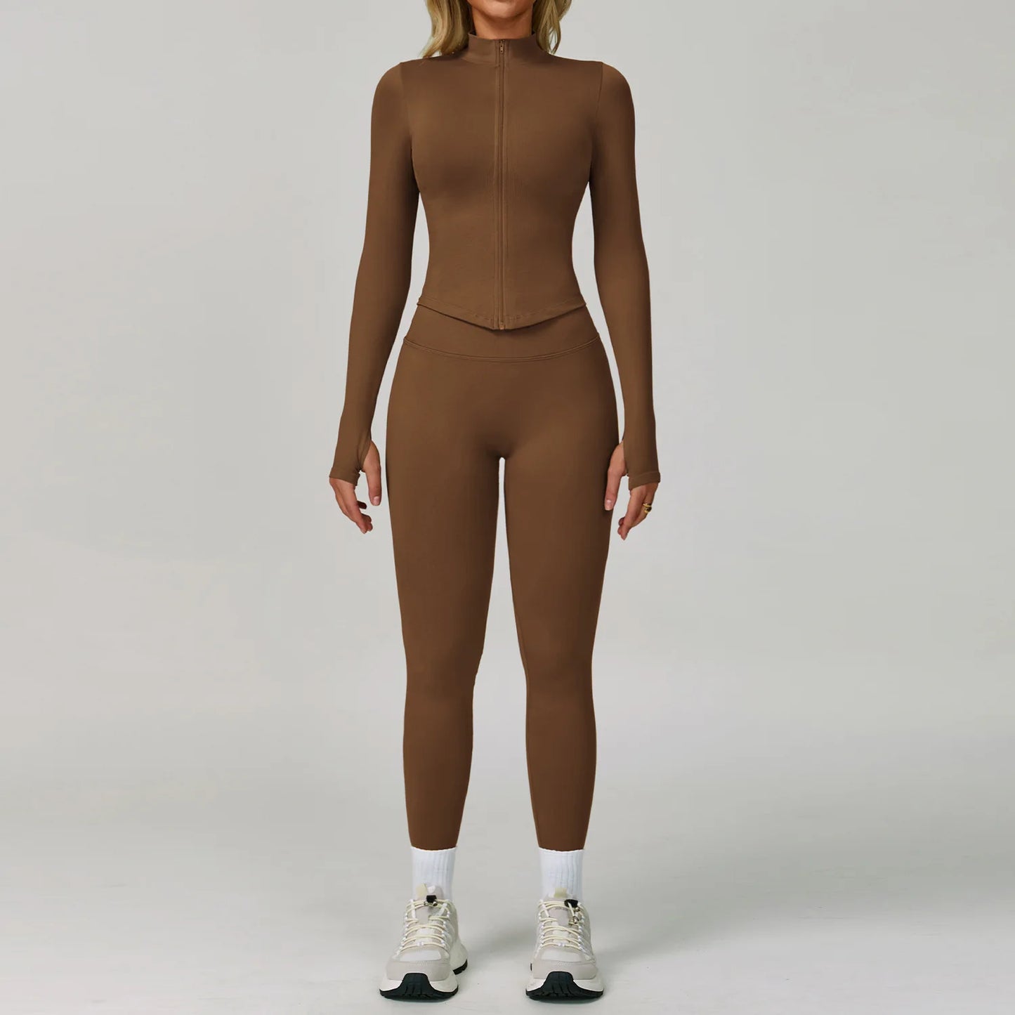 Ensemble Yoga Sans Couture Femme 2/3 Pièces - Legging, Brassière & Top