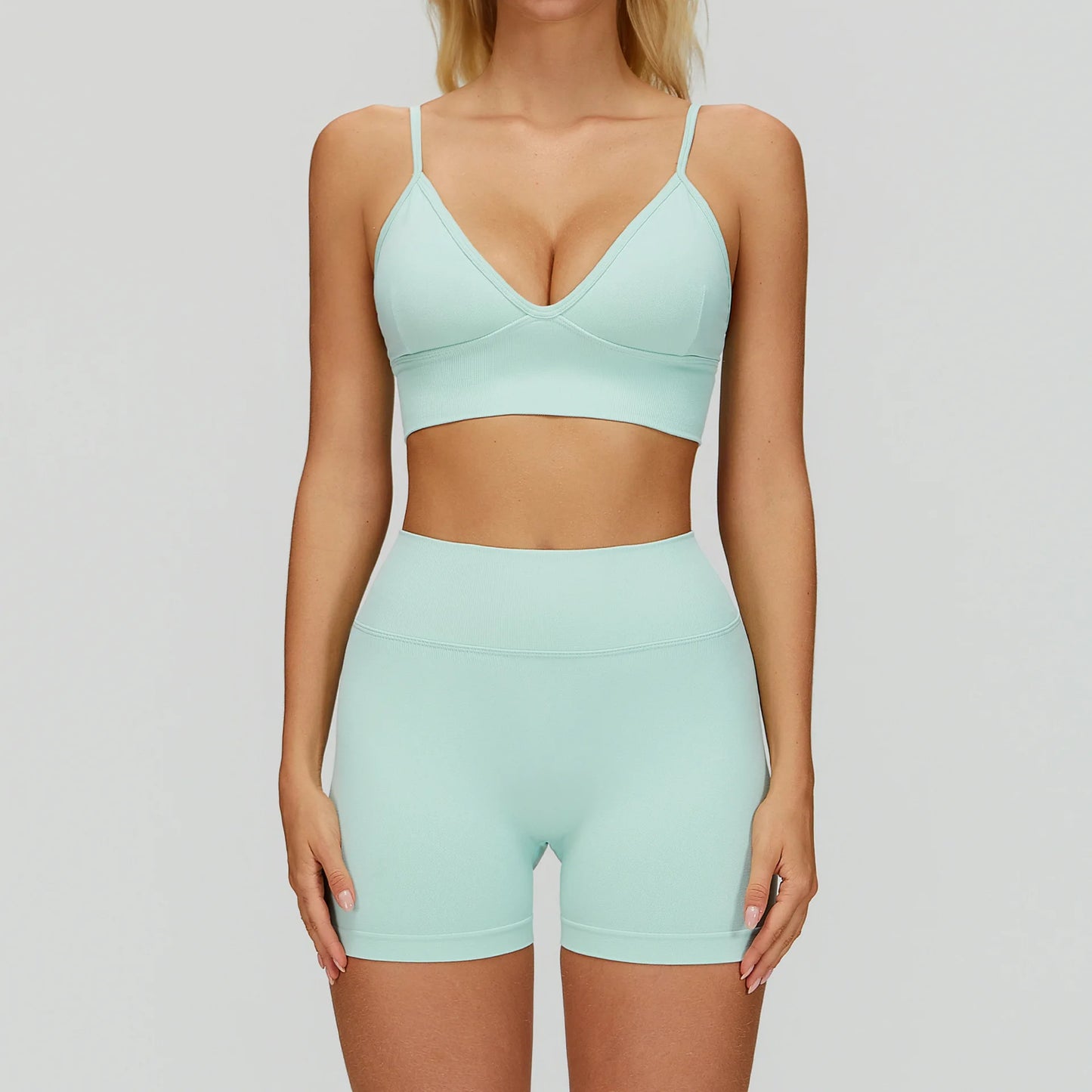 Ensemble Yoga Sans Couture Femme 2/3 Pièces - Legging, Brassière & Top