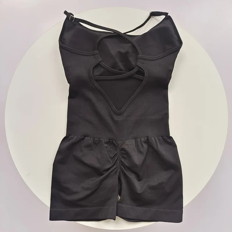 Combinaison Yoga Femme Une Pièce - Jumpsuit Fitness Gainant & Brassière Intégrée