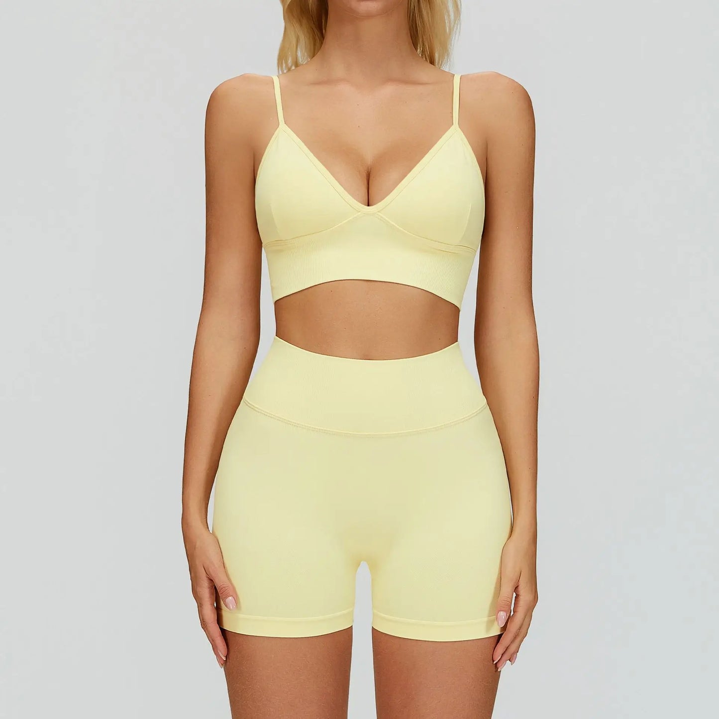 Ensemble Yoga Sans Couture Femme 2/3 Pièces - Legging, Brassière & Top