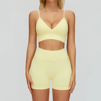 Ensemble Yoga Sans Couture Femme 2/3 Pièces - Legging, Brassière & Top