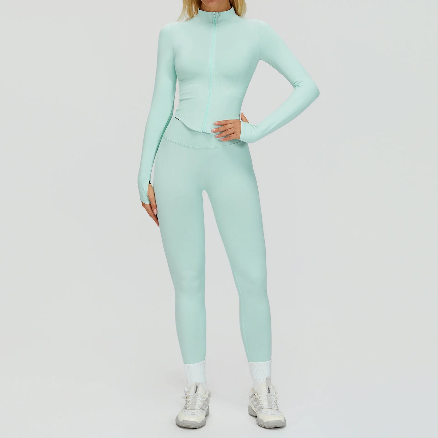 Ensemble Yoga Sans Couture Femme 2/3 Pièces - Legging, Brassière & Top