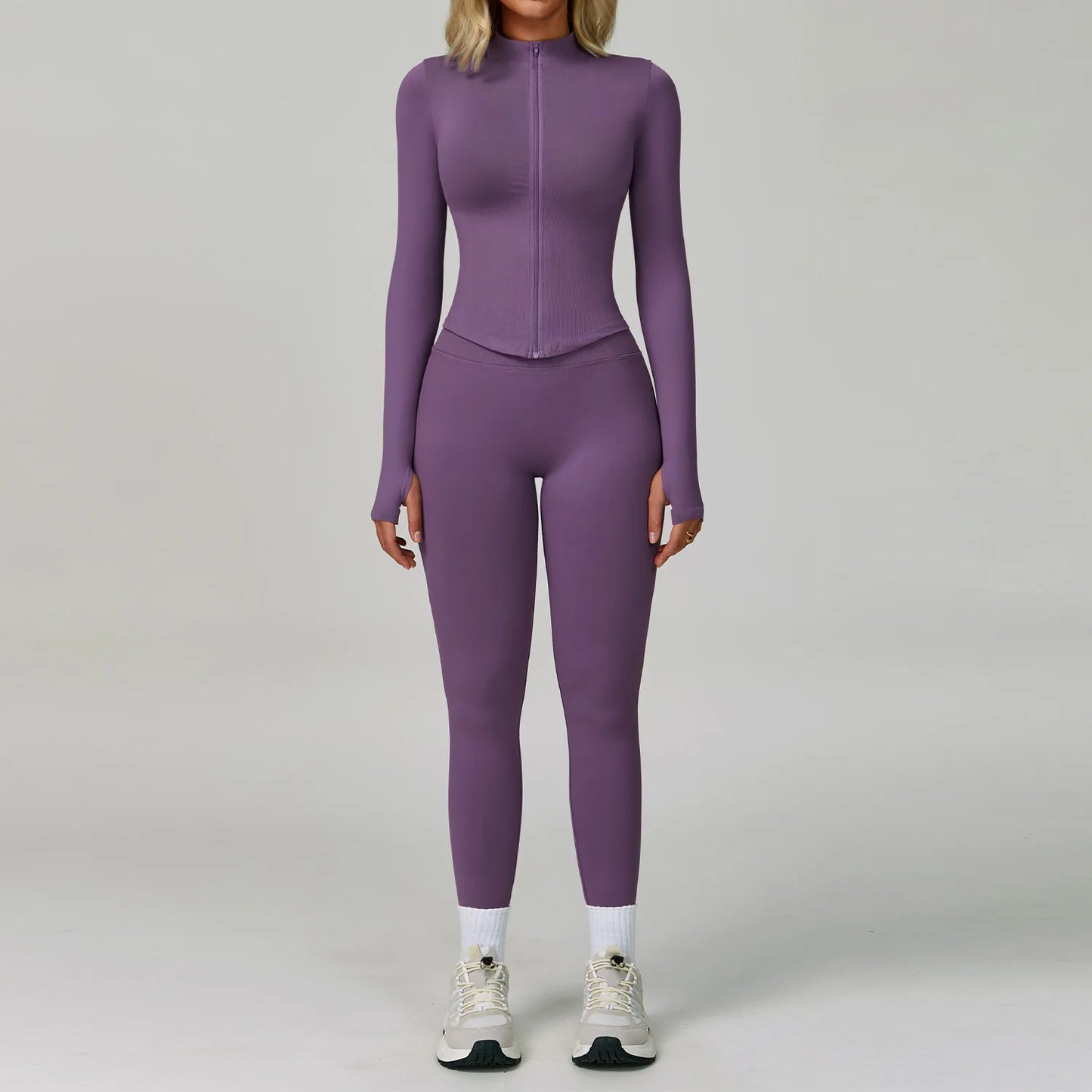 Ensemble Yoga Sans Couture Femme 2/3 Pièces - Legging, Brassière & Top