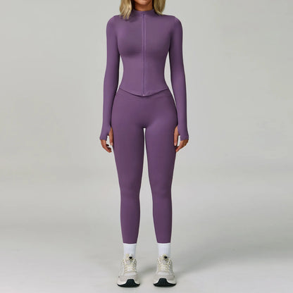 Ensemble Yoga Sans Couture Femme 2/3 Pièces - Legging, Brassière & Top