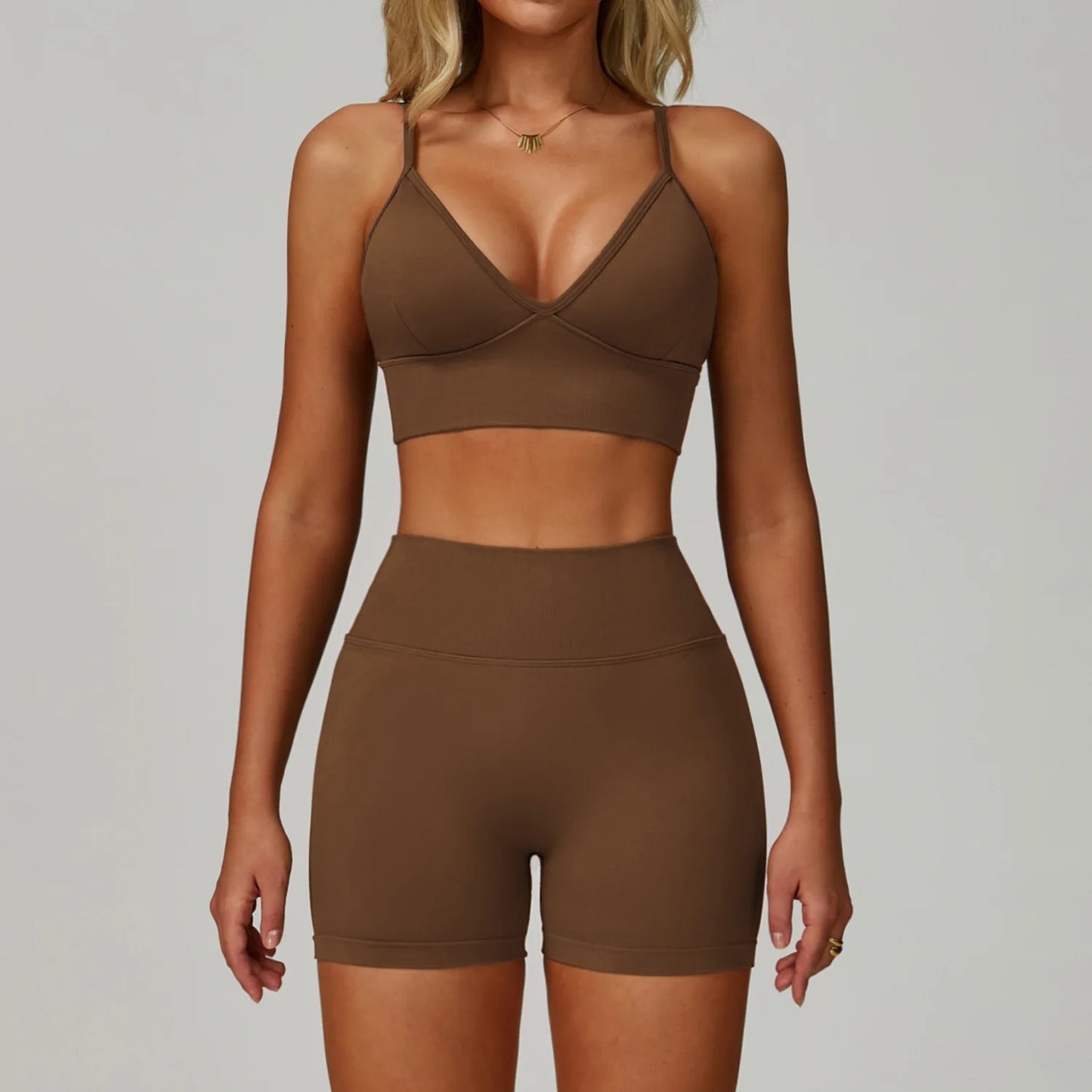 Ensemble Yoga Sans Couture Femme 2/3 Pièces - Legging, Brassière & Top