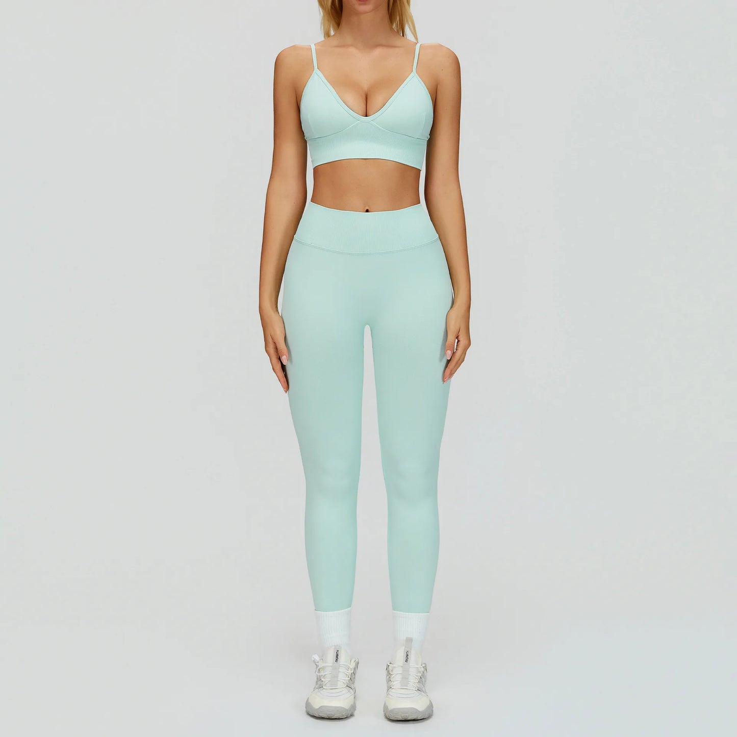 Ensemble Yoga Sans Couture Femme 2/3 Pièces - Legging, Brassière & Top