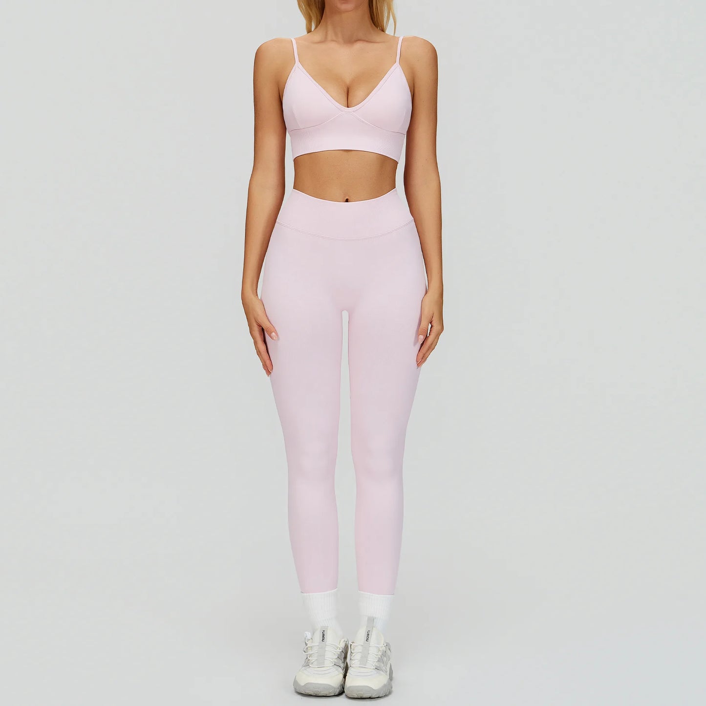 Ensemble Yoga Sans Couture Femme 2/3 Pièces - Legging, Brassière & Top