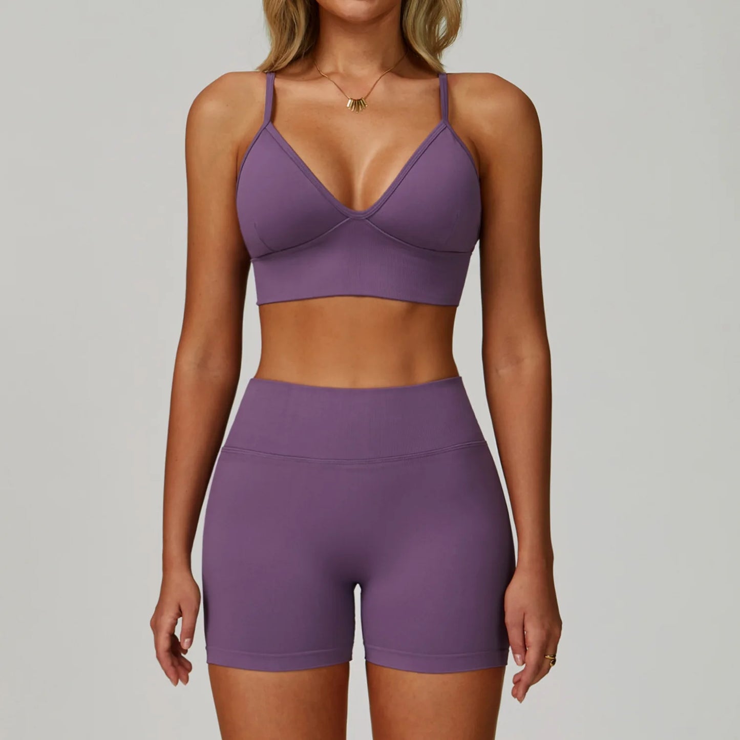 Ensemble Yoga Sans Couture Femme 2/3 Pièces - Legging, Brassière & Top