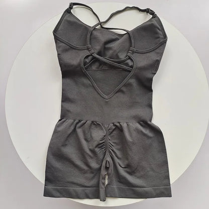 Combinaison Yoga Femme Une Pièce - Jumpsuit Fitness Gainant & Brassière Intégrée