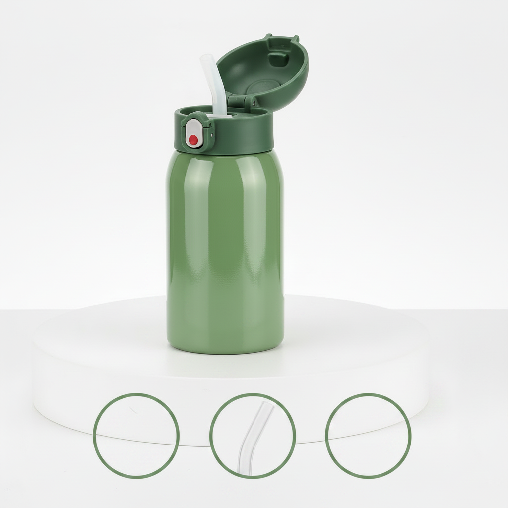 Gourde Isotherme avec Paille – Inox 304 | 320ml & 460ml