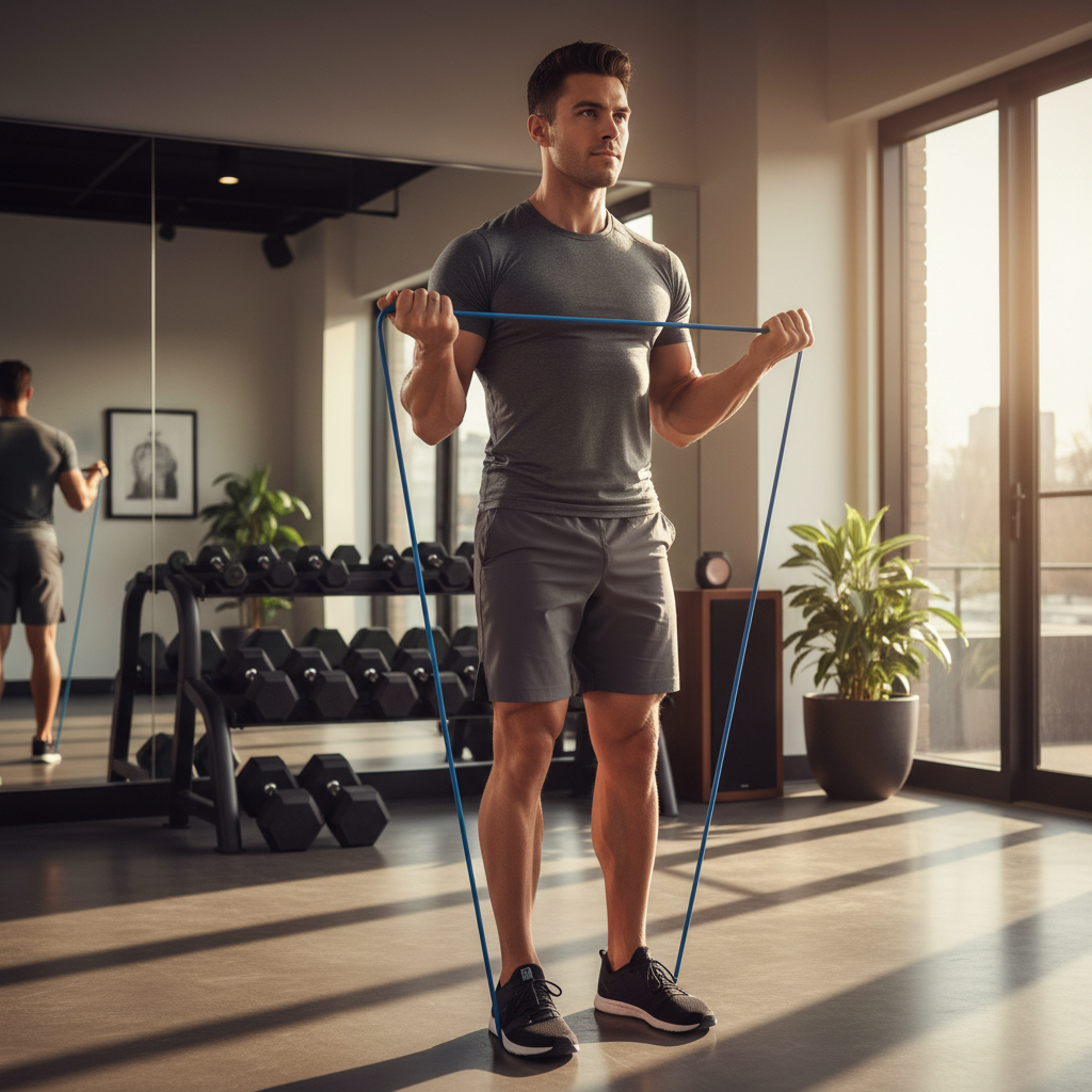 Homme curl biceps bande élastique FlexMove